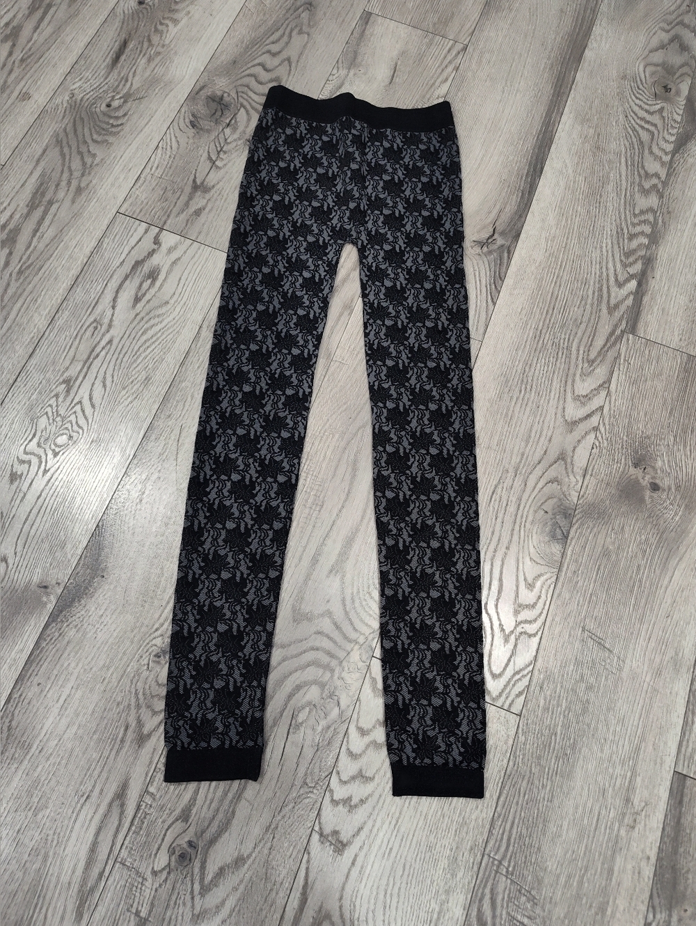 Connection 18 Black and Gray Patterned Leggings